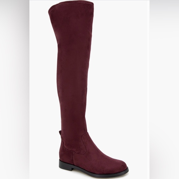 Kenneth Cole Shoes - Reaction Kenneth Cole Burgundy Over-the-Knee Boots